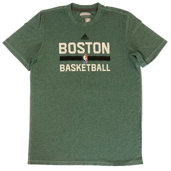 Adidas Boston Basketball Celtics Climacool Aeroknit Athletic T-Shirt Size Large - Picture 1 of 6